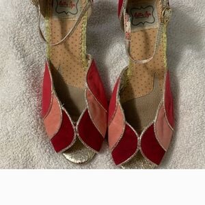Bettie Page Red and Pink Sandals